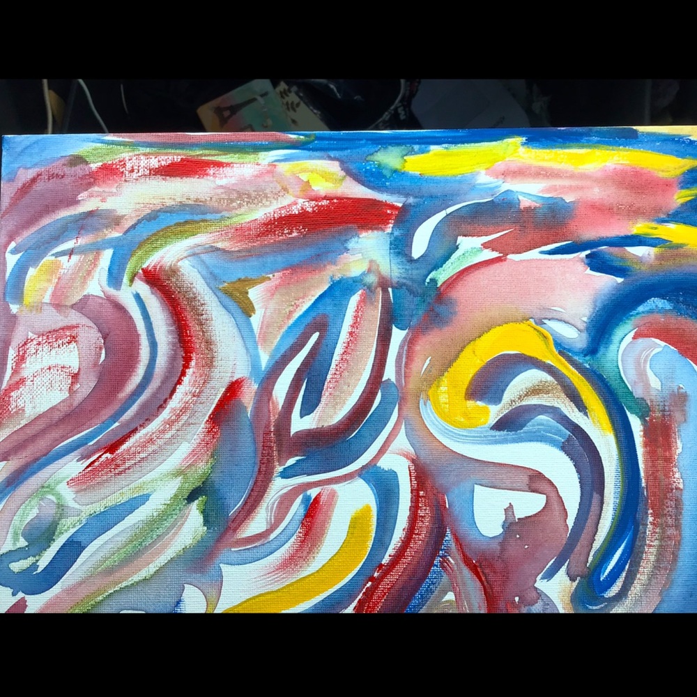 Acrylic painting “One”- signed prints are for sale!
